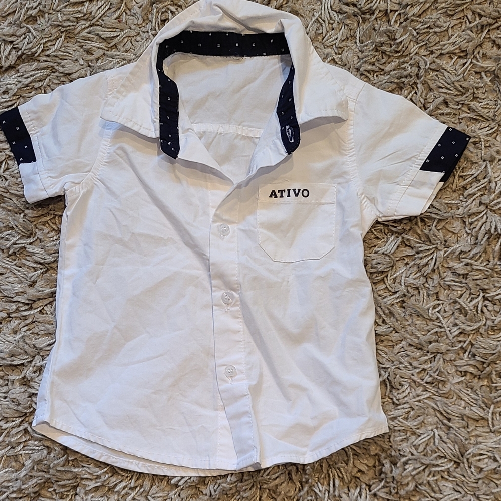 🐣Ativo baby button down shirt🌷 💧 💕 ✨️ 🍎🍋🧁☃️🦋🐯🐠🍬🍿🍕🐬